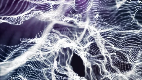 Clean abstract flowing white particles. Glitter dust background loop. Stock Footage 125454064