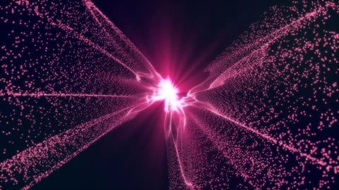 Clean abstract pink particles with flare. Glitter waving dust background loop. Stock Footage 125285787
