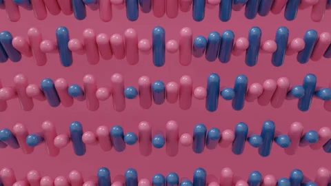 Clean abstract scene with geometric 3D elements in a modern minimalist Stock Footage 338251579