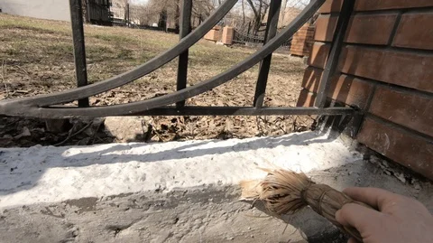 Clean up after winter. Stock Footage 106344981