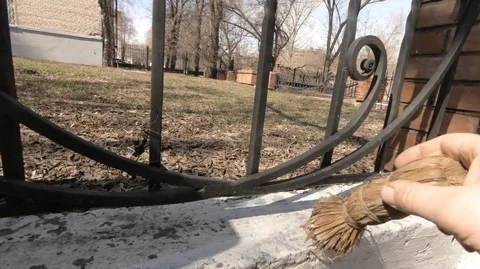 Clean up after winter. Stock Footage 106345014