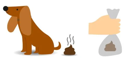 Clean up after your dog Stock Illustration
