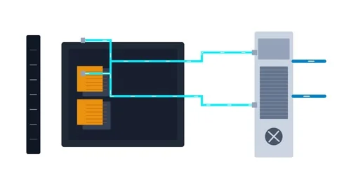 Clean Ai Infrastructure Engineering Hyperscale Gpu Server Rack Direct to Di.. Vídeos de archivo 347627075