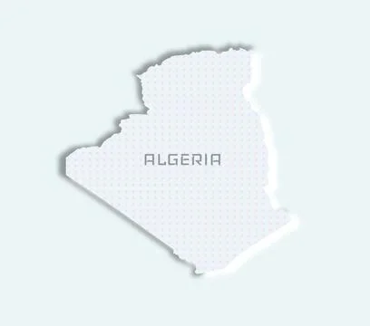 Clean Algeria map Stock Illustration