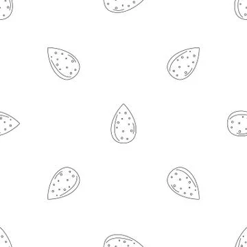 Clean almond pattern seamless vector Illustrazione stock