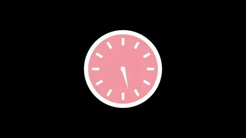 Clean Analog Timepiece Animation with Realistic Clock Hand Rotation Stock Footage 337077027