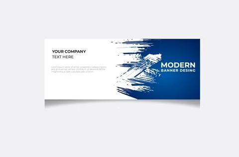 A clean and creative set of colorful business cards and abstract banners Illustrazione stock