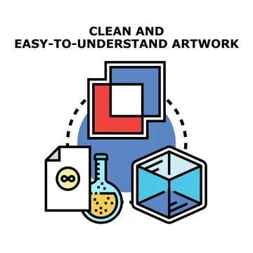 Clean and easy to understand artwork developing ideas Stock Illustration
