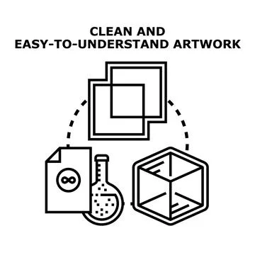 Clean and easy to understand artwork developing ideas Stock Illustration
