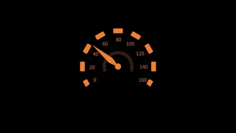 Clean and Elegant Minimalist Speedometer Dial Animation, Animated Minimalis.. Vídeo Stock 309965864