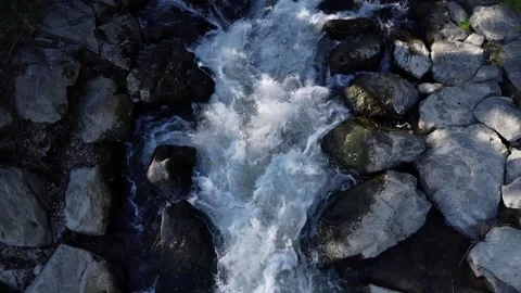 Clean And Fresh Forest Stream Running Over The Stones 스톡 동영상 252512629