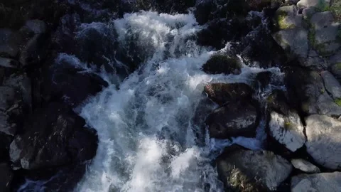 Clean And Fresh Forest Stream Running Over The Stones 스톡 동영상 252512638