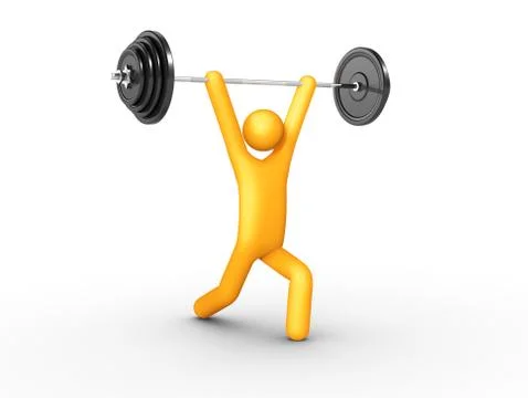 Clean and jerk Stock Illustration