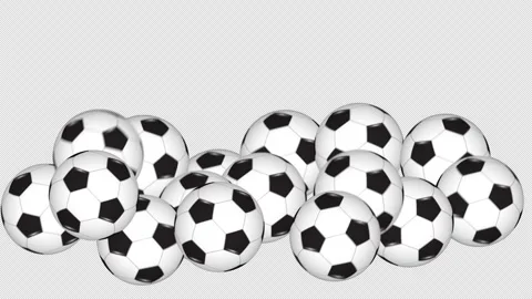 Clean and minimal 4K animation of bouncing soccer balls Stock-Footage 334942026
