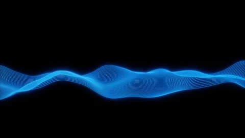 Clean and Minimalist VJ Loop with a Flowing Abstract Cyan Wave Stock Footage 314474740