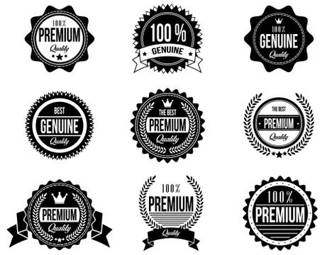 Clean and Modern Badges with a different style Stock Illustration
