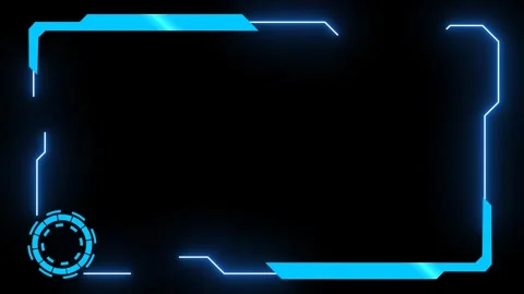 Clean and modern blue light frame with a circular data icon Stock Footage 317223674