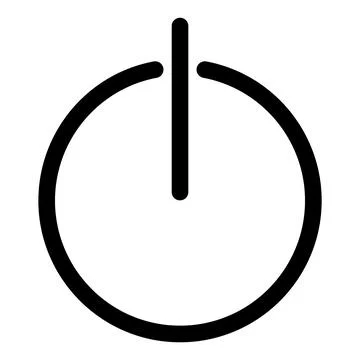 A clean and modern graphic represents the universal symbol for power. Use i.. Stock Illustration