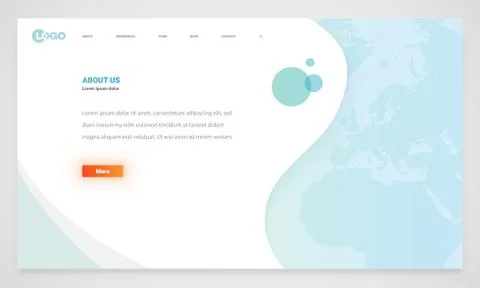 Clean and modern website template, vector illustration Stock Illustration
