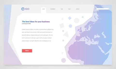 Clean and modern website template, vector illustration Stock Illustration