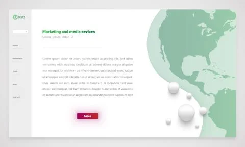 Clean and modern website template, vector illustration Stock Illustration