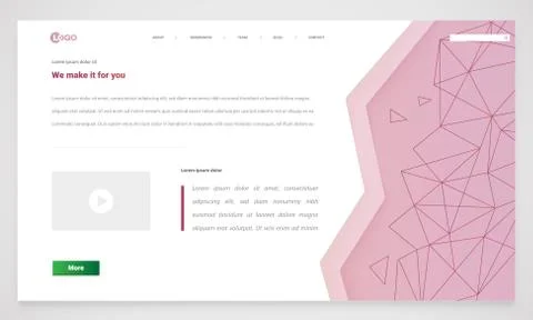 Clean and modern website template, vector illustration Stock Illustration