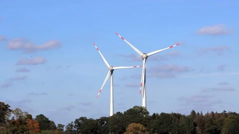Clean and renewable energy, blue sky, background Stock Footage 221335964