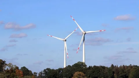 Clean and renewable energy, blue sky, background Stock Footage 221343646