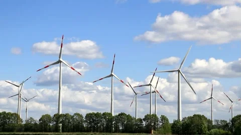 Clean and renewable energy, blue sky, background Stock Footage 226893195