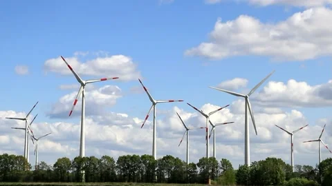 Clean and renewable energy, blue sky, background Stock Footage 226916159