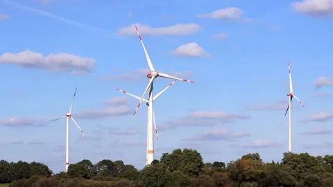 Clean and renewable energy, blue sky, background Stock Footage 244257575