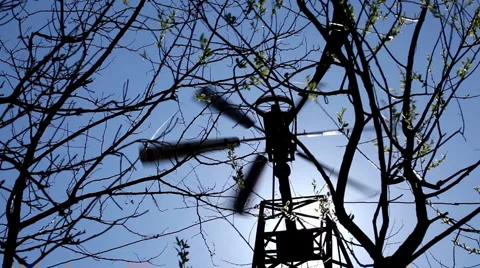Clean and Renewable Energy, Wind Power, Turbine, Windmill, Energy Production Stock Footage 4457439