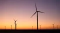 Clean and Renewable Energy, Wind Power, Turbine, Windmill, Sunset, Sun Set HD Footage