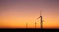 Clean and Renewable Energy, Wind Power, Turbine, Windmill, Sunset, Sun Set HD Footage