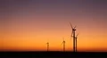 Clean and Renewable Energy, Wind Power, Turbine, Windmill, Sunset, Sun Set HD Footage