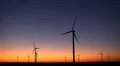 Clean and Renewable Energy, Wind Power, Turbine, Windmill, Sunset, Sun Set HD Footage