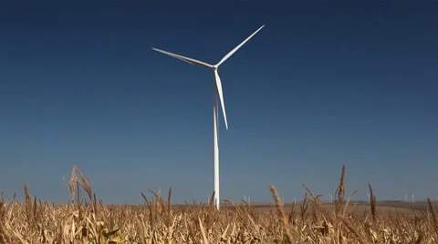 Clean and Renewable Energy, Wind Power, Turbine, Windmill, Energy Production Stock Footage
