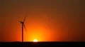 Clean and Renewable Energy, Wind Power, Turbine, Windmill, Sunset, Sun Set HD Footage
