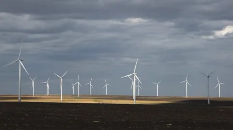 Clean and Renewable Energy, Wind Power, Turbine, Windmill, Energy Production Stock Footage