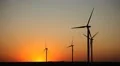 Clean and Renewable Energy, Wind Power, Turbine, Windmill, Sunset, Sun Set HD Footage