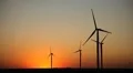 Clean and Renewable Energy, Wind Power, Turbine, Windmill, Sunset, Sun Set HD Footage