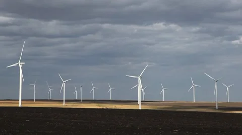 Clean and Renewable Energy, Wind Power, Turbine, Windmill, Energy Production Stock Footage