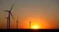 Clean and Renewable Energy, Wind Power, Turbine, Windmill, Sunset, Sun Set HD Footage