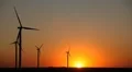 Clean and Renewable Energy, Wind Power, Turbine, Windmill, Sunset, Sun Set HD Footage