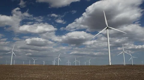 Clean and Renewable Energy, Wind Power, Turbine, Windmill, Energy Production Stock Footage 8669117