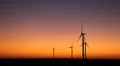 Clean and Renewable Energy, Wind Power, Turbine, Windmill, Sunset, Sun Set HD Footage