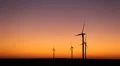 Clean and Renewable Energy, Wind Power, Turbine, Windmill, Sunset, Sun Set HD Footage