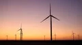 Clean and Renewable Energy, Wind Power, Turbine, Windmill, Sunset, Sun Set HD Footage