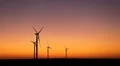 Clean and Renewable Energy, Wind Power, Turbine, Windmill, Sunset, Sun Set HD Footage