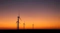 Clean and Renewable Energy, Wind Power, Turbine, Windmill, Sunset, Sun Set HD Footage